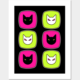 Cooly Colored Clever Cats Posters and Art